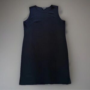 Ming Wang Dress 1X Black Sheath Acrylic Knit Sleeveless Stretchy Midi Classic